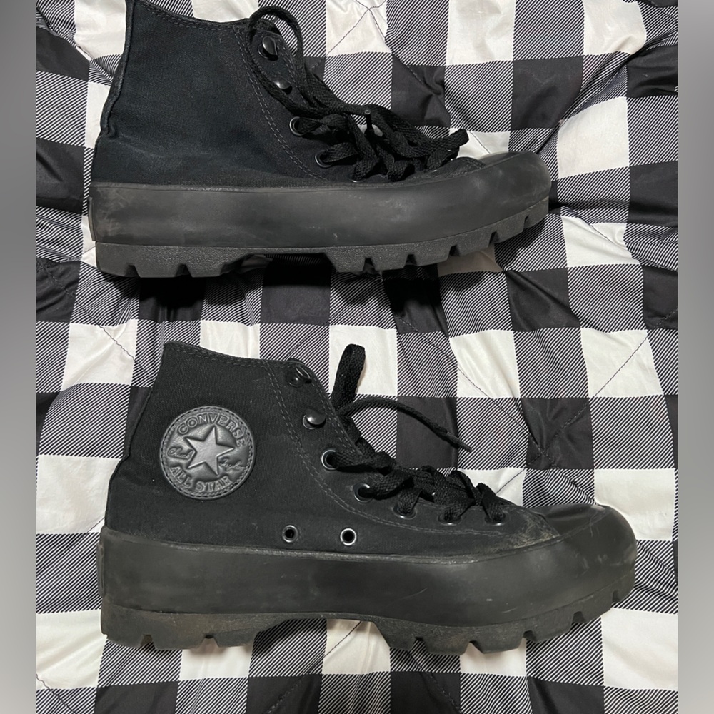 Converse All Black Lugged Sole Sneakers
